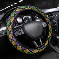 Mardi Gras 504 Nola New Orleans Steering Wheel Cover Mask Up Beads Out - Wonder Print Shop