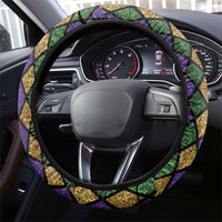 Mardi Gras 504 Nola New Orleans Steering Wheel Cover Mask Up Beads Out - Wonder Print Shop