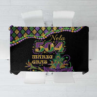 Mardi Gras 504 Nola New Orleans Tablecloth Mask Up Beads Out - Wonder Print Shop