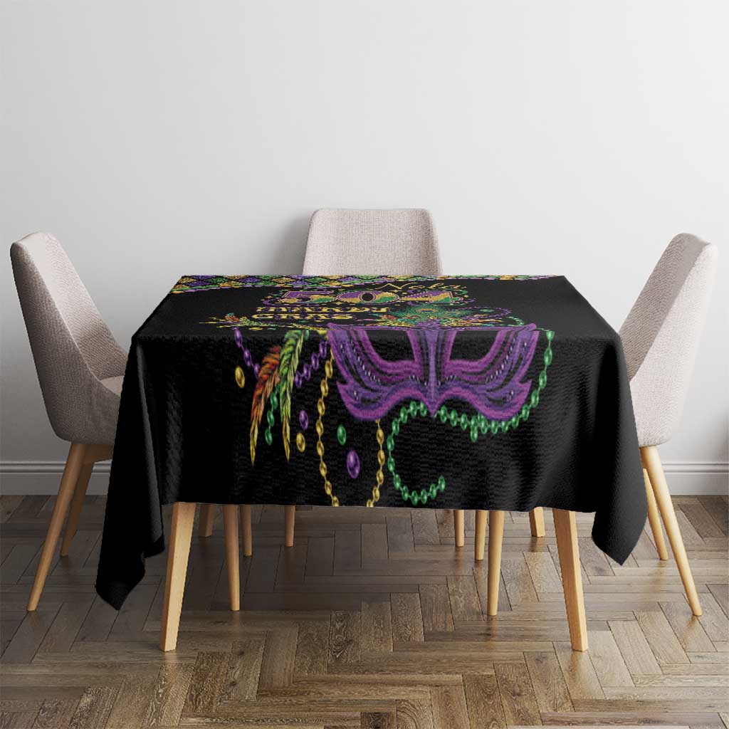 Mardi Gras 504 Nola New Orleans Tablecloth Mask Up Beads Out - Wonder Print Shop