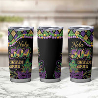 Mardi Gras 504 Nola New Orleans Tumbler Cup Mask Up Beads Out - Wonder Print Shop