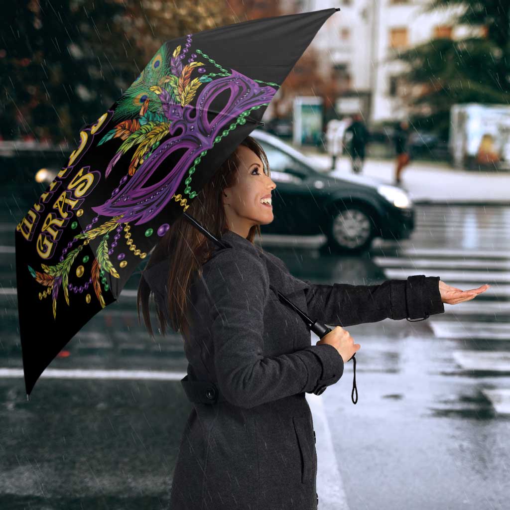 Mardi Gras 504 Nola New Orleans Umbrella Mask Up Beads Out - Wonder Print Shop