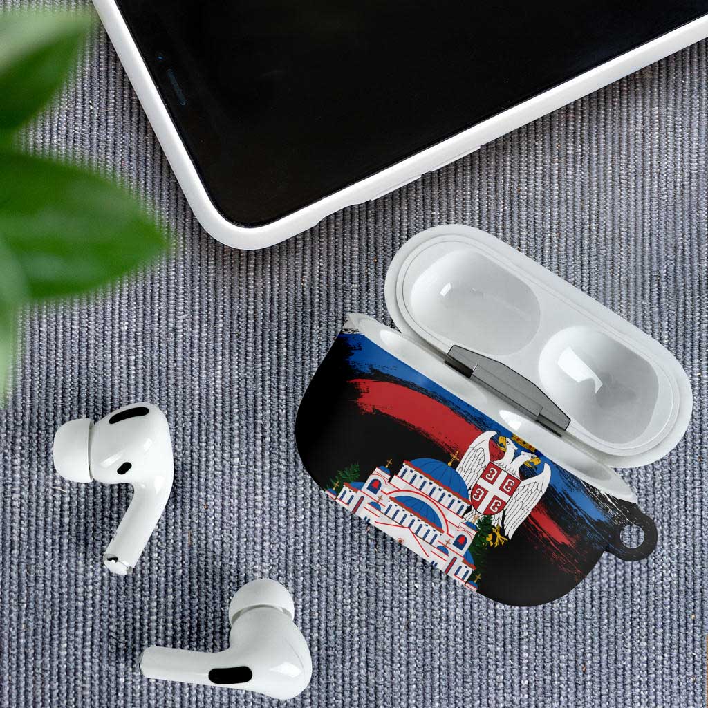 Serbia Statehood Day AirPods Case Saint Sava with Serbian Eagle