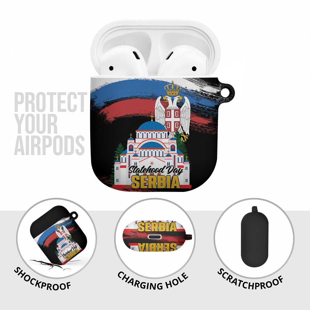 Serbia Statehood Day AirPods Case Saint Sava with Serbian Eagle