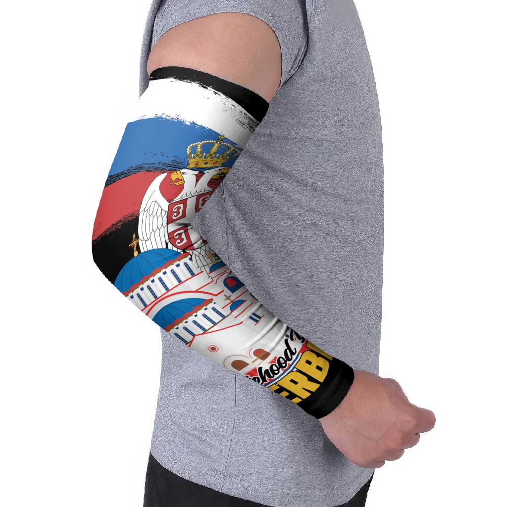 Serbia Statehood Day Arm Sleeves Saint Sava with Serbian Eagle