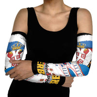 Serbia Statehood Day Arm Sleeves Saint Sava with Serbian Eagle