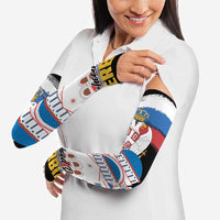 Serbia Statehood Day Arm Sleeves Saint Sava with Serbian Eagle