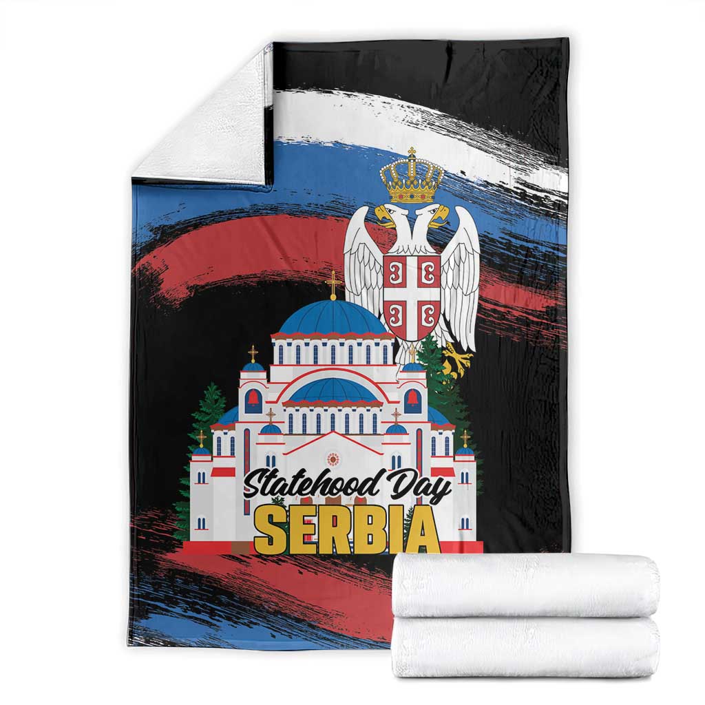 Serbia Statehood Day Blanket Saint Sava with Serbian Eagle