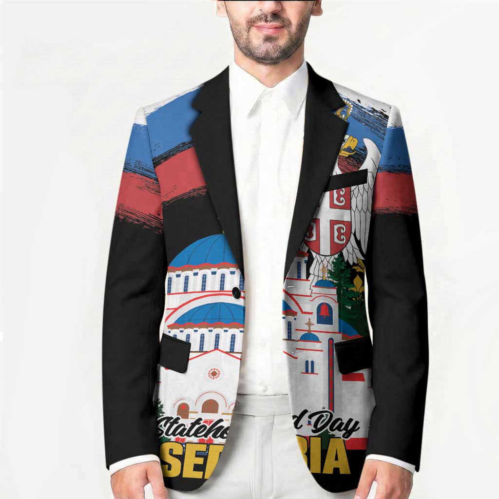 Serbia Statehood Day Blazer Saint Sava with Serbian Eagle