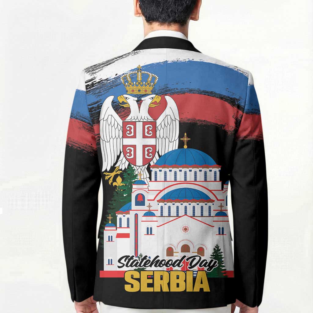 Serbia Statehood Day Blazer Saint Sava with Serbian Eagle