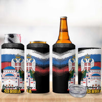 Serbia Statehood Day 4 in 1 Can Cooler Tumbler Saint Sava with Serbian Eagle