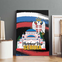 Serbia Statehood Day Canvas Wall Art Saint Sava with Serbian Eagle