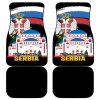 Serbia Statehood Day Car Mats Saint Sava with Serbian Eagle
