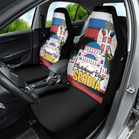 Serbia Statehood Day Car Seat Cover Saint Sava with Serbian Eagle