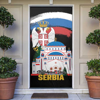 Serbia Statehood Day Door Cover Saint Sava with Serbian Eagle