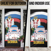 Serbia Statehood Day Door Cover Saint Sava with Serbian Eagle