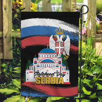 Serbia Statehood Day Garden Flag Saint Sava with Serbian Eagle