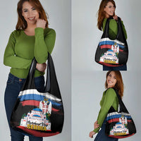 Serbia Statehood Day Grocery Bag Saint Sava with Serbian Eagle