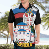 Serbia Statehood Day Hawaiian Shirt Saint Sava with Serbian Eagle