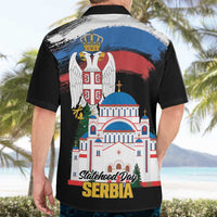 Serbia Statehood Day Hawaiian Shirt Saint Sava with Serbian Eagle