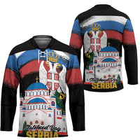 Serbia Statehood Day Hockey Jersey Saint Sava with Serbian Eagle