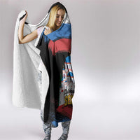 Serbia Statehood Day Hooded Blanket Saint Sava with Serbian Eagle