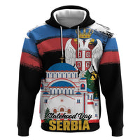 Serbia Statehood Day Hoodie Saint Sava with Serbian Eagle