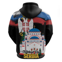 Serbia Statehood Day Hoodie Saint Sava with Serbian Eagle