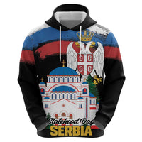 Serbia Statehood Day Hoodie Saint Sava with Serbian Eagle