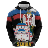 Serbia Statehood Day Hoodie Saint Sava with Serbian Eagle