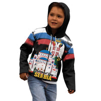 Serbia Statehood Day Kid Hoodie Saint Sava with Serbian Eagle