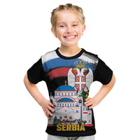Serbia Statehood Day Kid T Shirt Saint Sava with Serbian Eagle