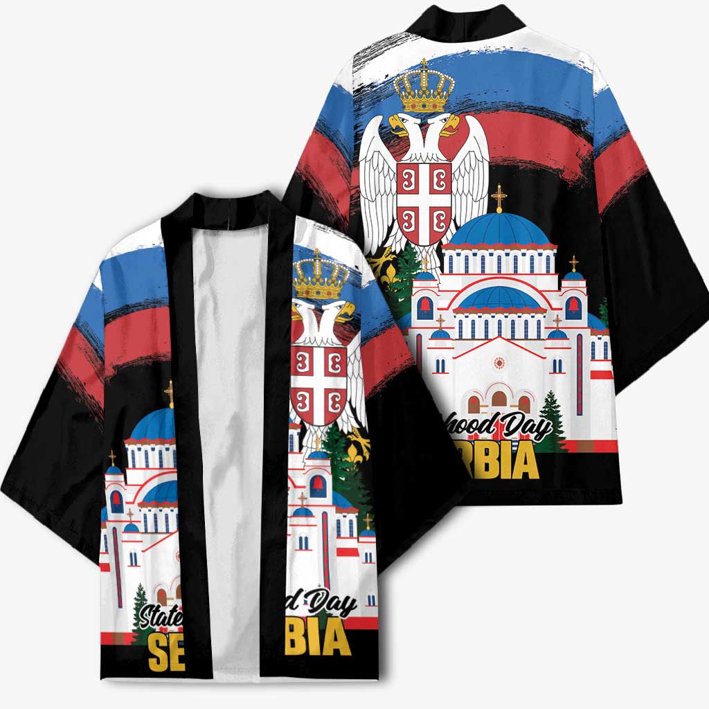 Serbia Statehood Day Kimono Saint Sava with Serbian Eagle