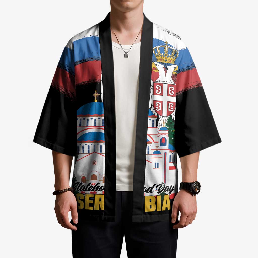 Serbia Statehood Day Kimono Saint Sava with Serbian Eagle