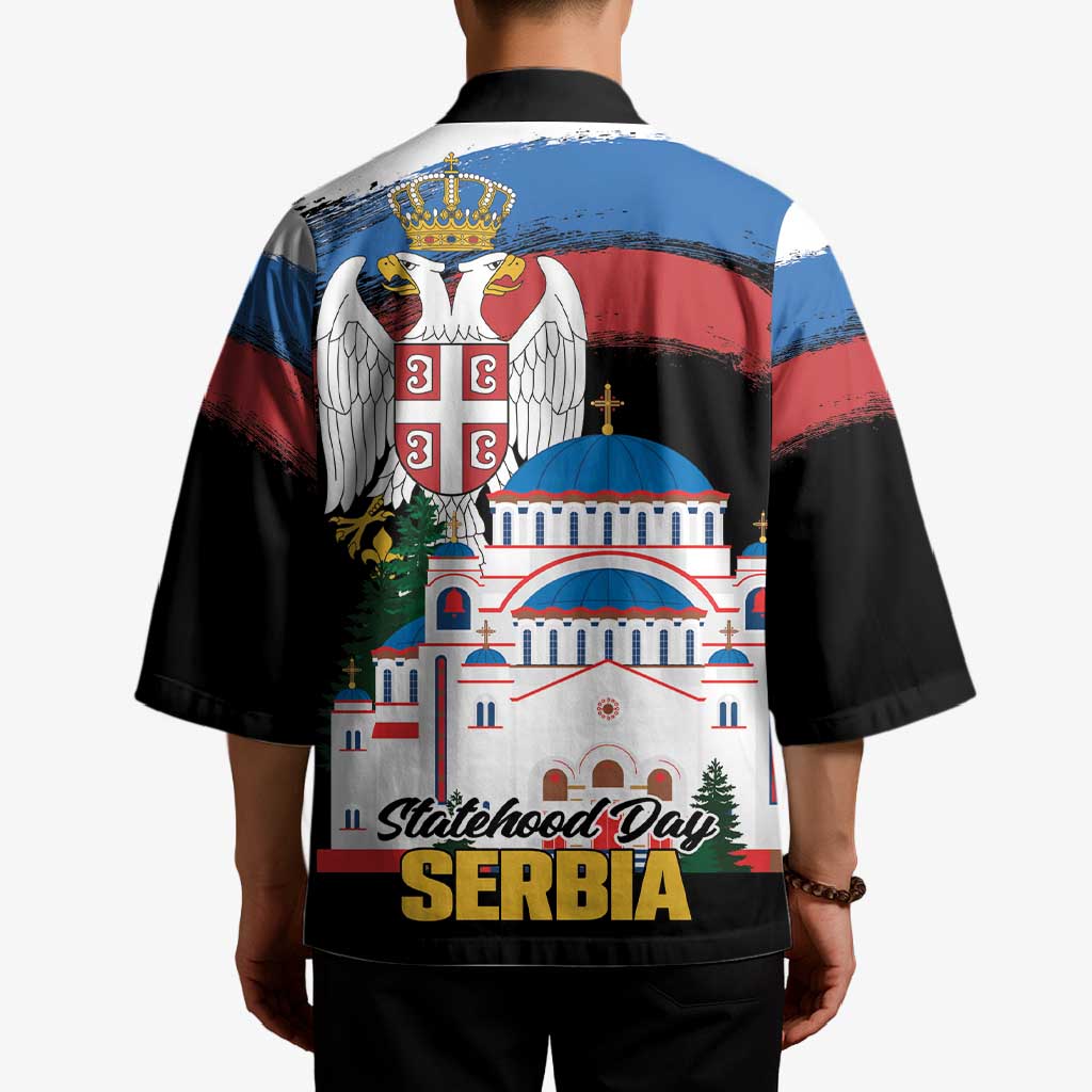 Serbia Statehood Day Kimono Saint Sava with Serbian Eagle