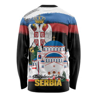 Serbia Statehood Day Long Sleeve Shirt Saint Sava with Serbian Eagle