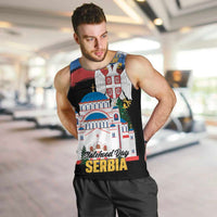 Serbia Statehood Day Men Tank Top Saint Sava with Serbian Eagle