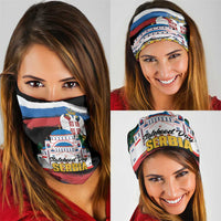 Serbia Statehood Day Neck Gaiter Saint Sava with Serbian Eagle