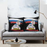 Serbia Statehood Day Pillow Cover Saint Sava with Serbian Eagle