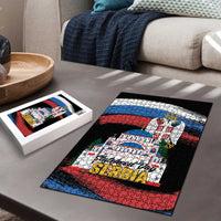 Serbia Statehood Day Puzzle Saint Sava with Serbian Eagle