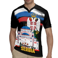 Serbia Statehood Day Rugby Jersey Saint Sava with Serbian Eagle