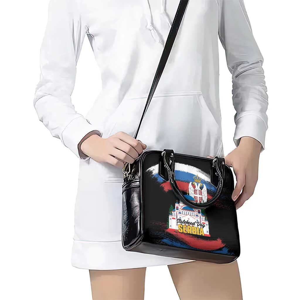 Serbia Statehood Day Shoulder Handbag Saint Sava with Serbian Eagle