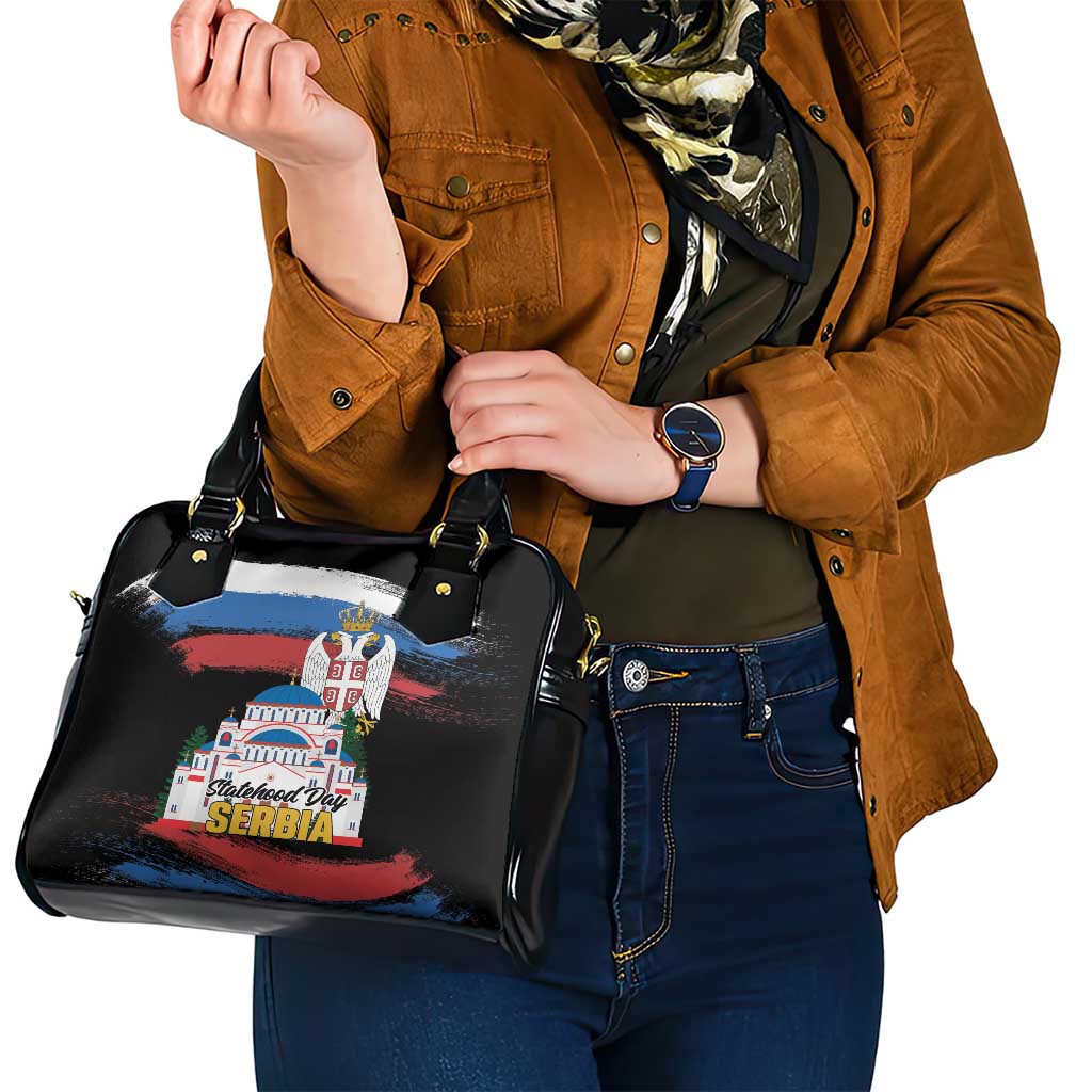 Serbia Statehood Day Shoulder Handbag Saint Sava with Serbian Eagle