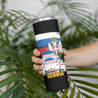 Serbia Statehood Day Skinny Tumbler Saint Sava with Serbian Eagle