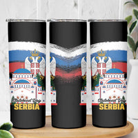 Serbia Statehood Day Skinny Tumbler Saint Sava with Serbian Eagle