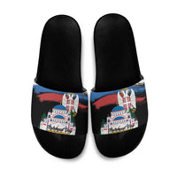 Serbia Statehood Day Slide Sandals Saint Sava with Serbian Eagle