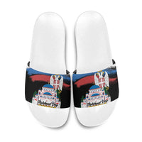 Serbia Statehood Day Slide Sandals Saint Sava with Serbian Eagle