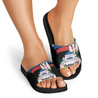 Serbia Statehood Day Slide Sandals Saint Sava with Serbian Eagle