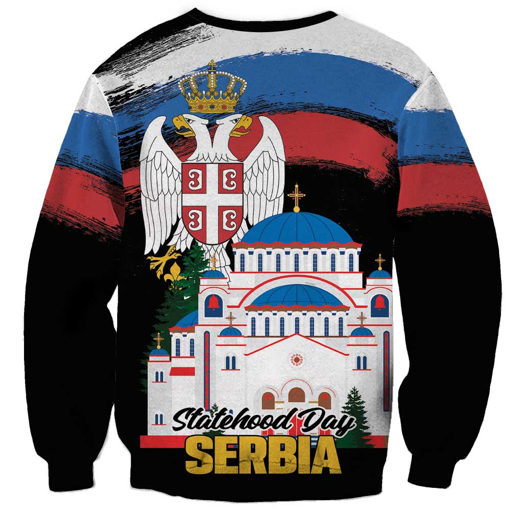 Serbia Statehood Day Sweatshirt Saint Sava with Serbian Eagle