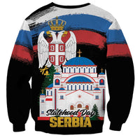 Serbia Statehood Day Sweatshirt Saint Sava with Serbian Eagle